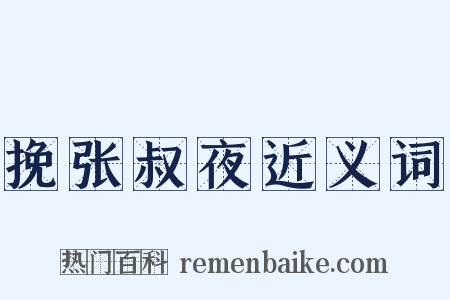 挽张叔夜近义词是什么意思的图片